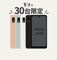 30台限定 2回払い対象 AQUOS wish3
